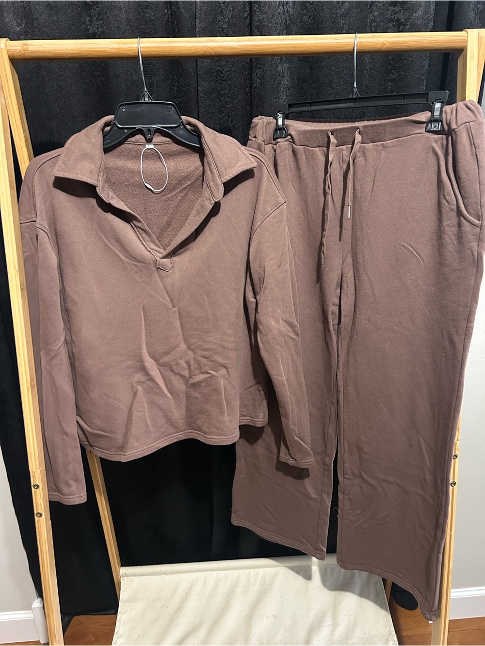 Cozy Two-Piece Lounge Set in Dusty Mauve
